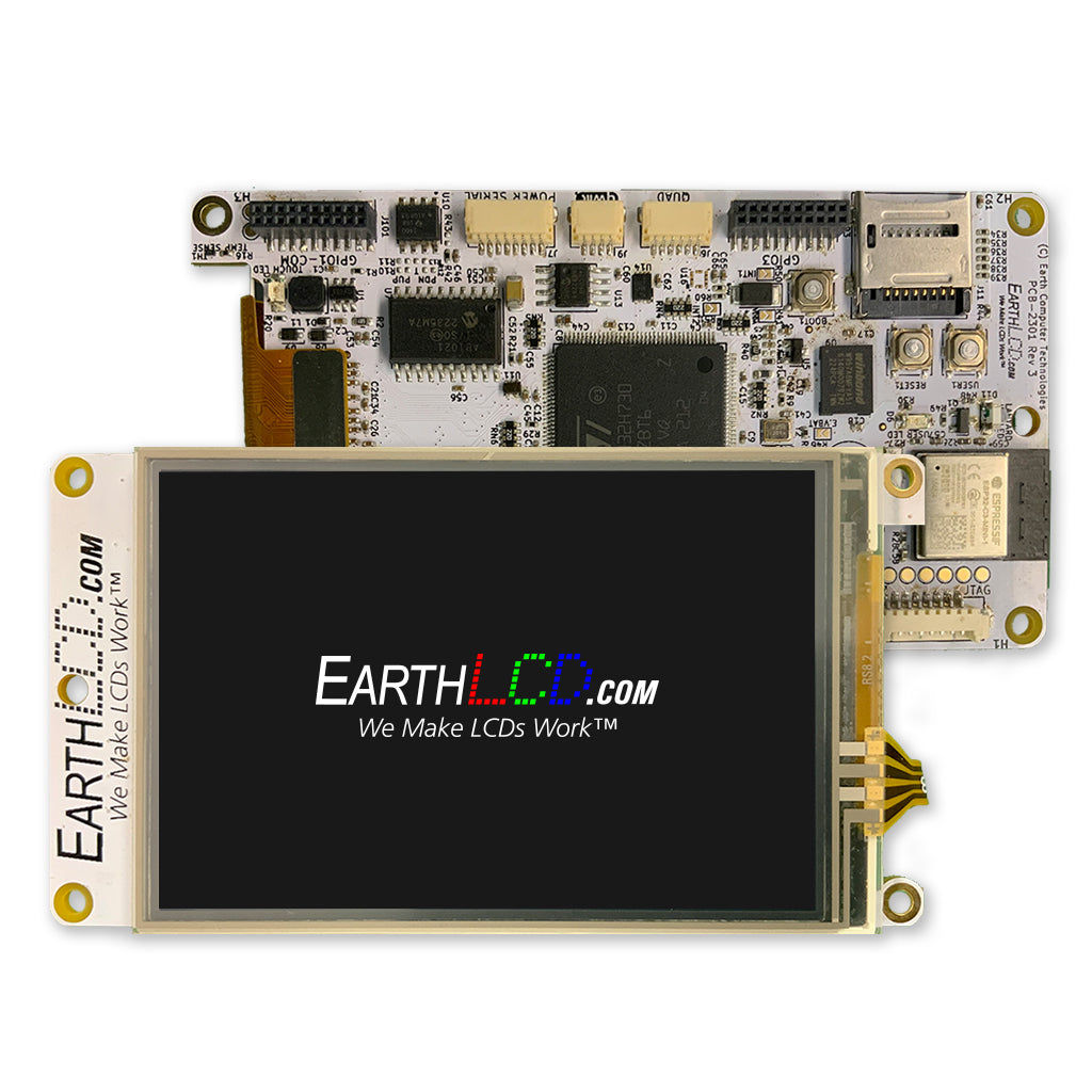 ezLCD-2023-SE - 3.5" HVGA  Programmable (in Lua) IOT HMI Smart Touchscreen System (Shipping Fall 2024)